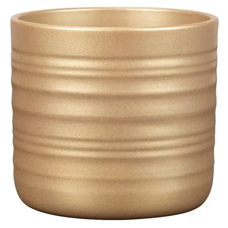 Cache-pot en céramique or Scheurich 850 Royal Gold - Ø 12 x H 11,1 cm Produit De Marque