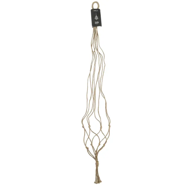 Suspension pour pot coloris beige en jute Knot Mica Decorations - 140 x Ø 15 cm Bon Marché
