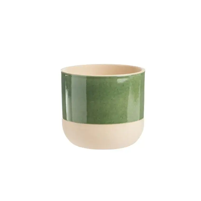 Cache-pot Sandstone en grès vert - Ø 13,3 x 11,8 cm Expédié Aujourd'hui