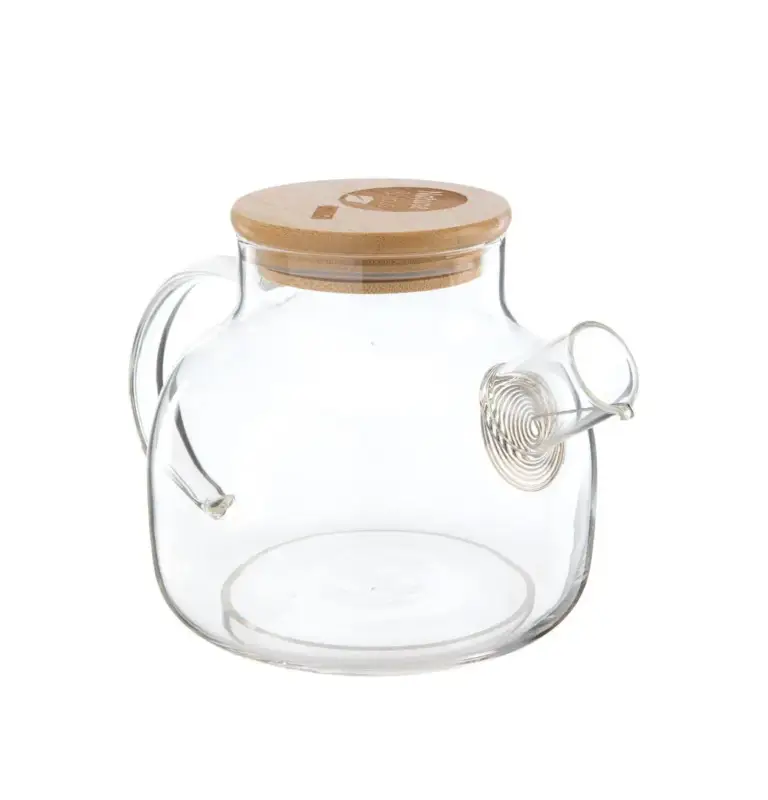 Théière en verre et couvercle bambou Nature & Vous – 850 ml Super Prix
