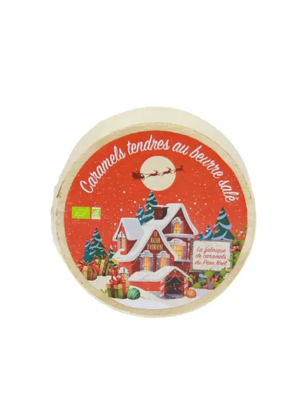 Mini boite bois caramel de Noël bio Maison Armorine - 40 g Marque