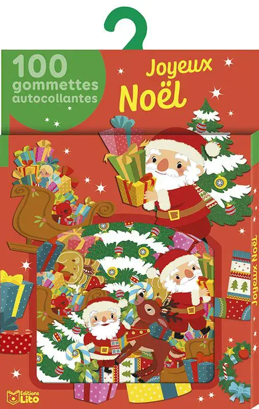 100 gommettes autocollantes - Joyeux Noël - Lito Réduction