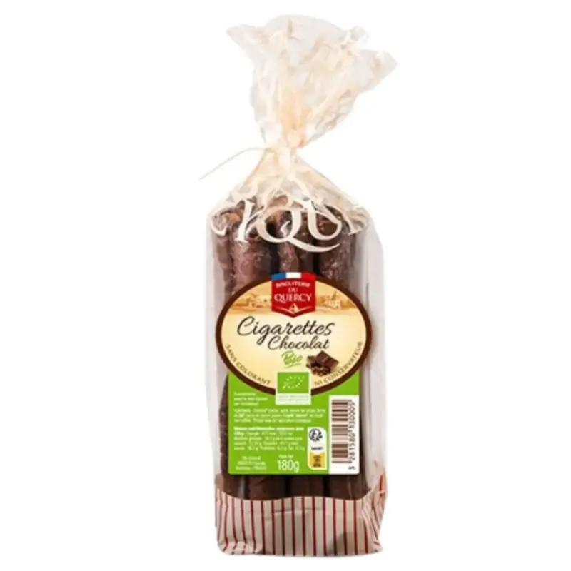 Cigarettes chocolat bio Biscuits les Saules - 180 g Promotion Saisonnière