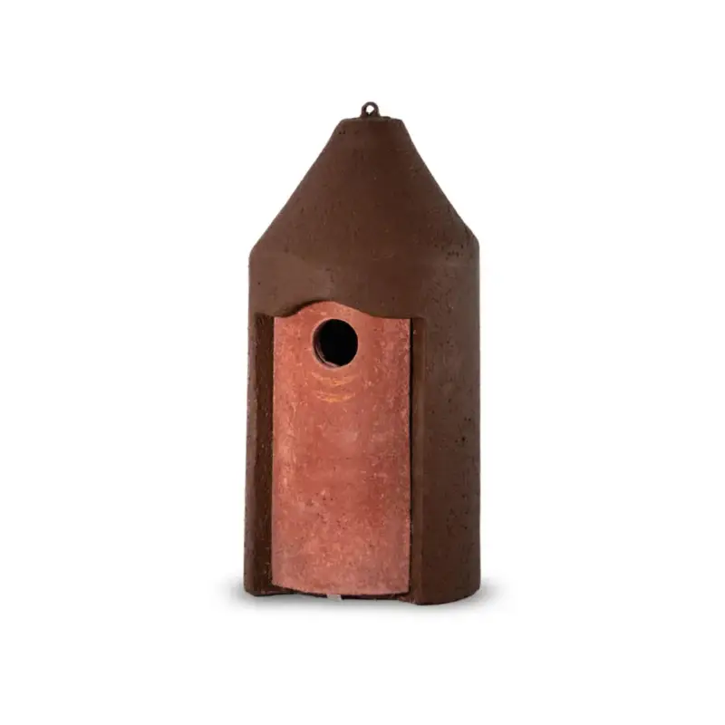 Nichoir pour mésanges charbonnières ou moineaux friquets en béton de bois coloris marron Schwegler – Ø 32 mm Certifié