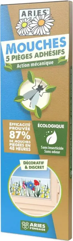 Promotion Pièges adhésifs vitres mouches - 5 pièces