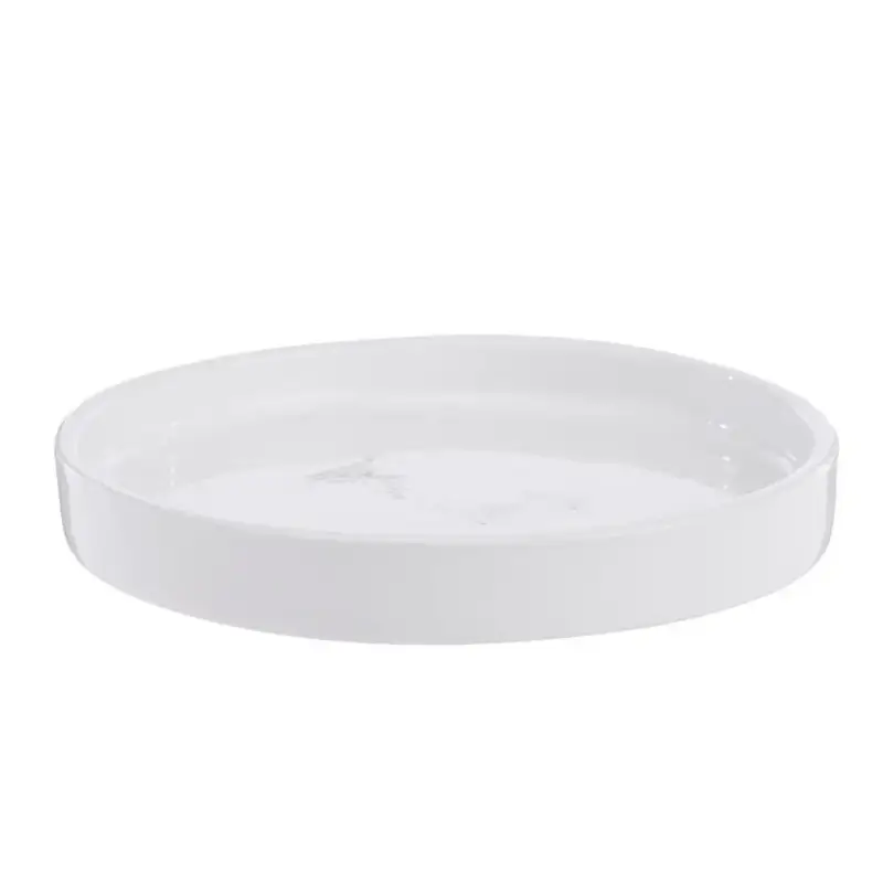 Promotion Soucoupe Subly en céramique blanc émaillée - Ø 15 x 2 cm