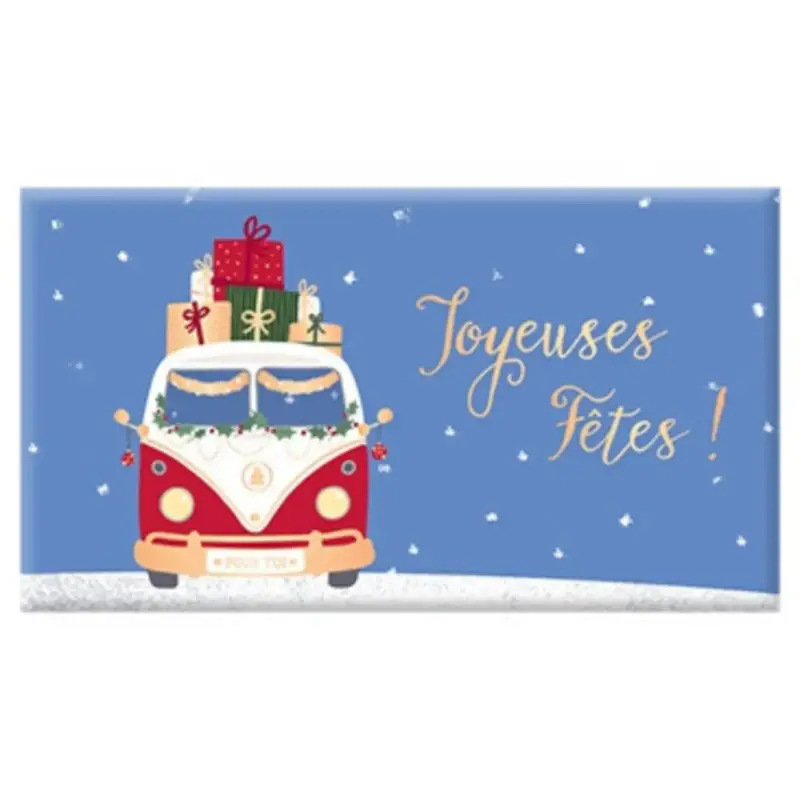 Super Prix Chocolat noir bio fin d&rsquo;année « Joyeuses Fêtes ! » Art Grafik – 40 g