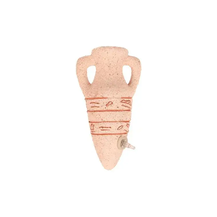 Amphore sablée diffuseur d’air 10 cm en céramique beige 6,5x5x12 cm Offre Exclusive
