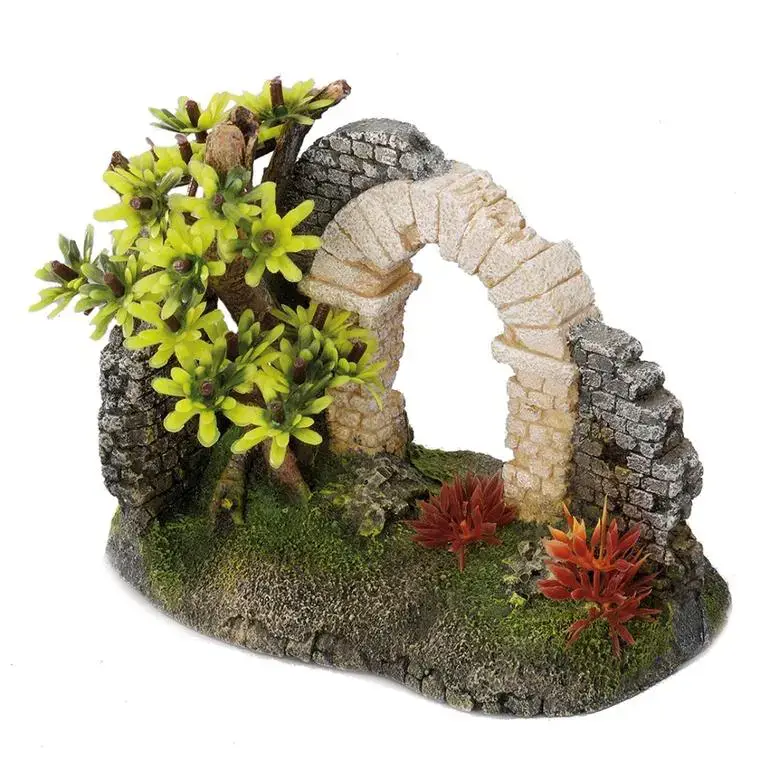 Petit Prix Décor d’aquarium arche romaine en polyrésine Europet Aqua Della taille S