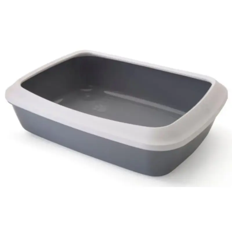 Bac à litière Iriz avec rebords coloris gris – 50x37x14 cm Prix Choc