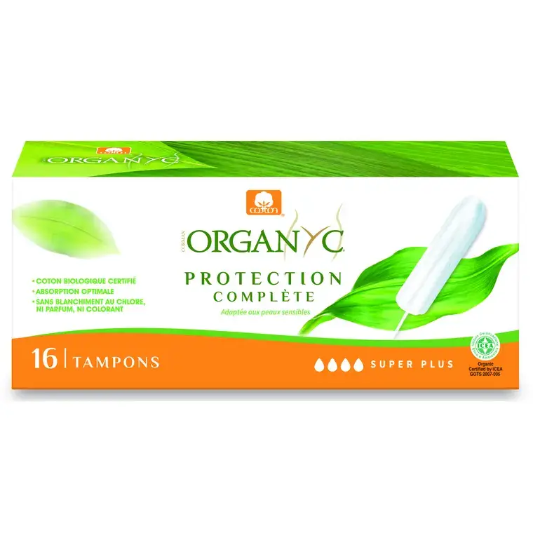 16 tampons super plus sans applicateur Organyc Soldes