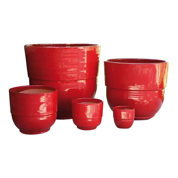 Vase Rebord coquelicot H 19 x Ø 21 cm Populaire