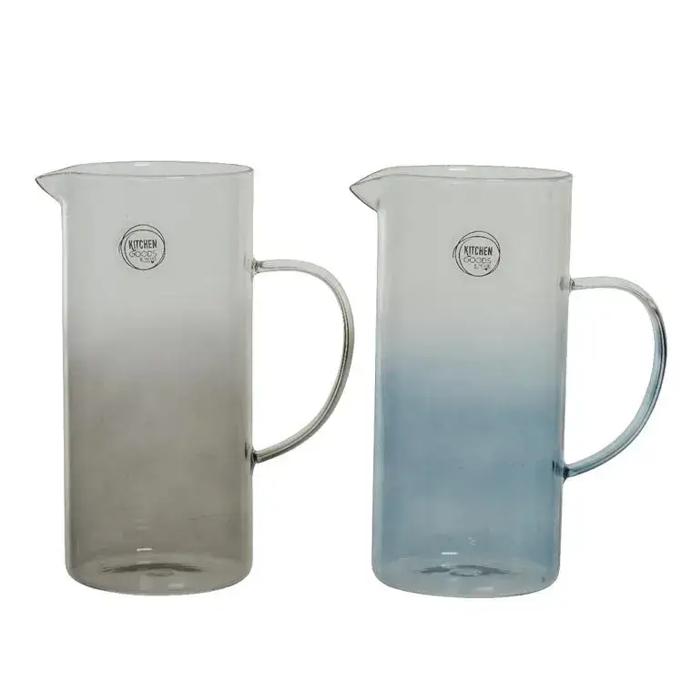 Certifié Carafe coloris bleu en verre – 10 x 15 x 22 cm
