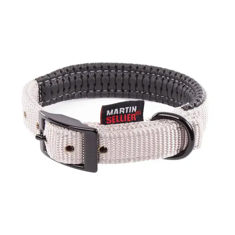 Collier droit Confort pour chien coloris gris – 2,5×65 cm Acheter Direct