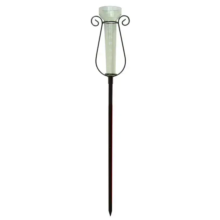 Livraison Express Pluviomètre lyre vert en métal de 44,5 cm