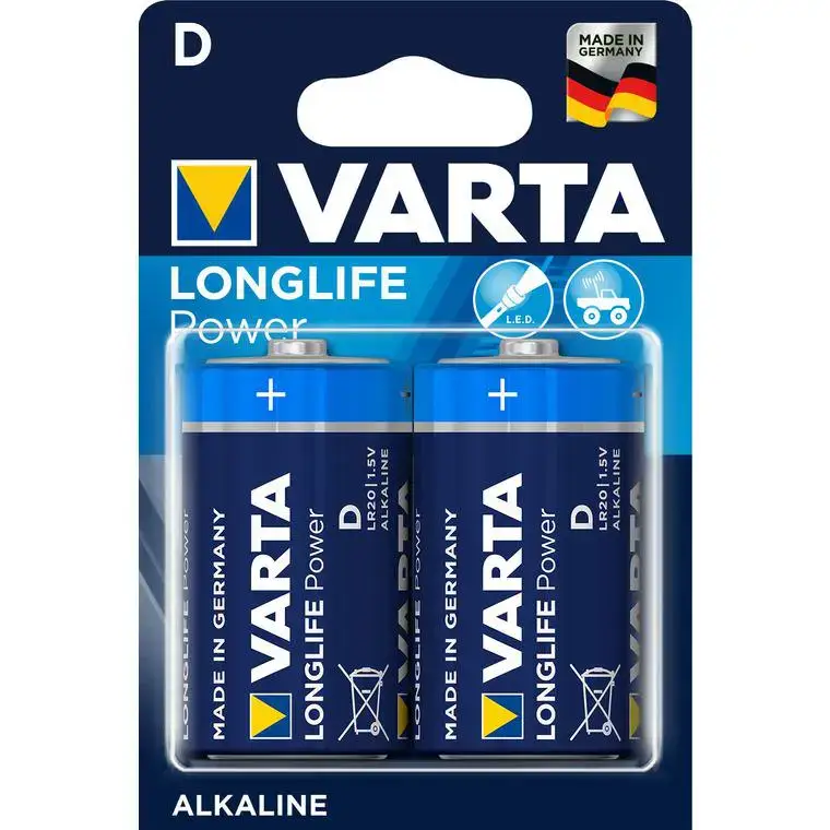 Piles alcalines Varta High Energy D LR20 x 2 Prix Réduit