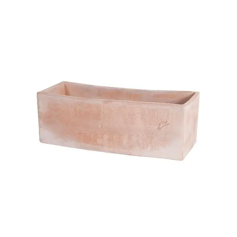 Achat Immédiat Jardinière contemporaine en terre claire 40x17x16 cm