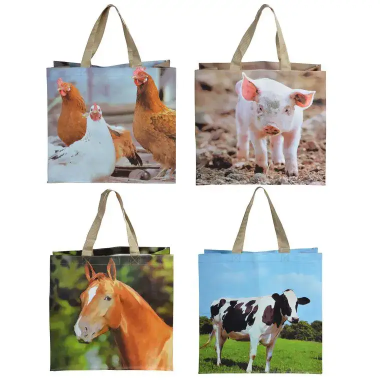 Prix Réduit Sac de course animaux ferme 39,5×14,5×40 cm
