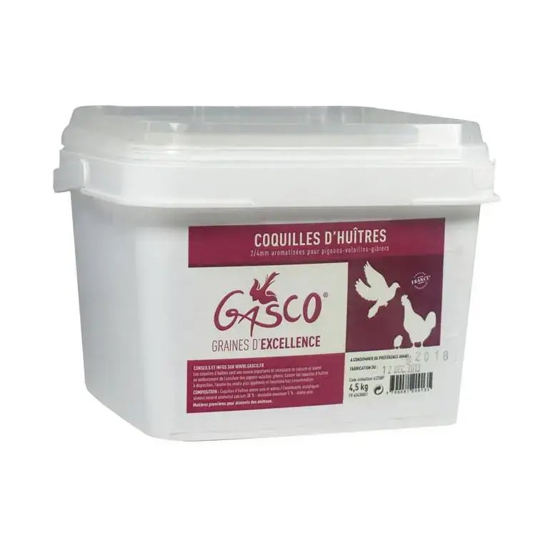Vente Directe Coquille d’huitre aromatisé en seau blanc de 4,5 kg