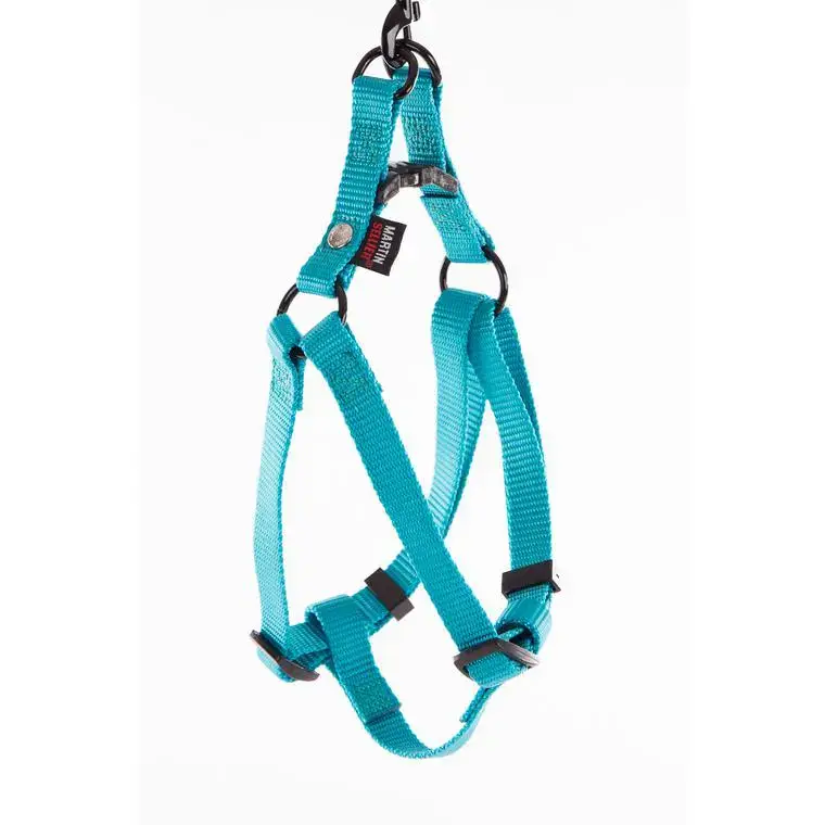 Achetez Aujourd&rsquo;hui Harnais baudrier réglable turquoise pour chien – 1,6×35/50 cm
