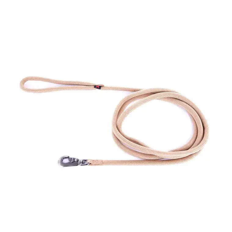 Seulement Aujourd&rsquo;hui Longe ronde pour chien coloris beige 1,3 cm x 3 m