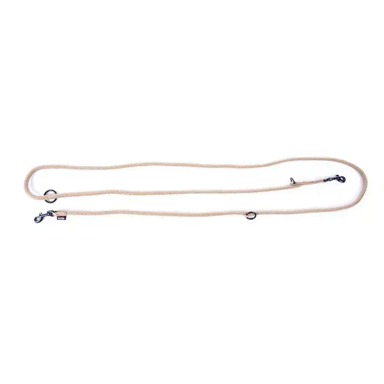Prix Réduit Laisse ronde 3 positions coloris beige – 1,3×190 cm