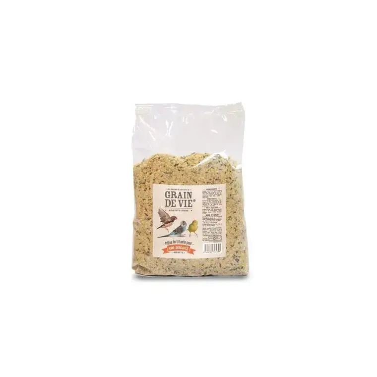 Expédition Rapide Pâtée élevage fortifiante pour oiseaux Grain de Vie – 1kg