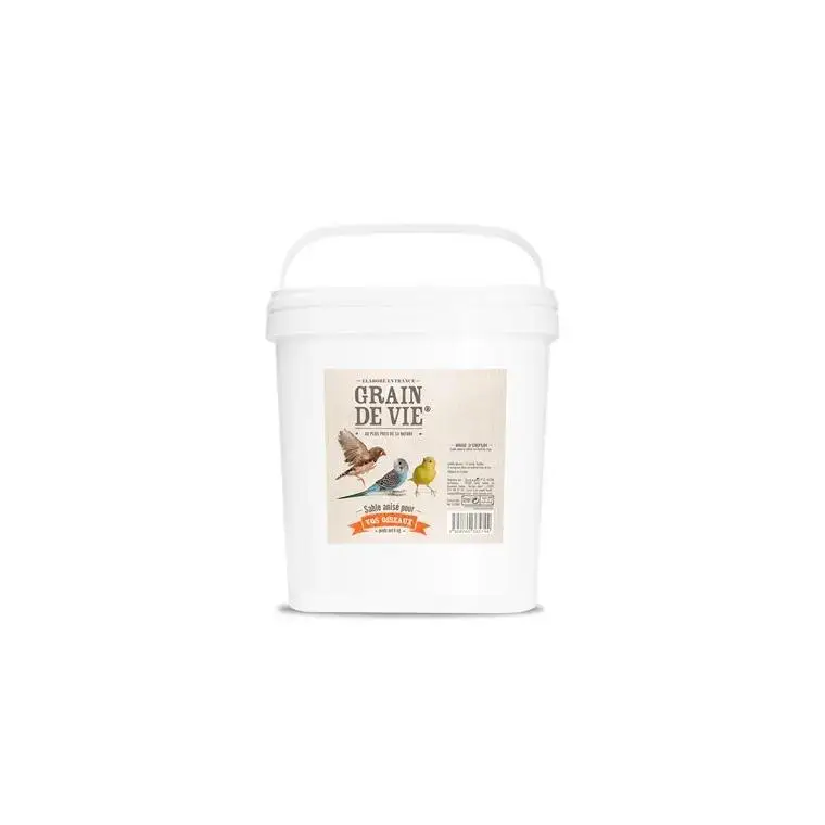 Sable anisé blanc antibactérien pour oiseaux Grain de Vie – 6 kg Commander Maintenant