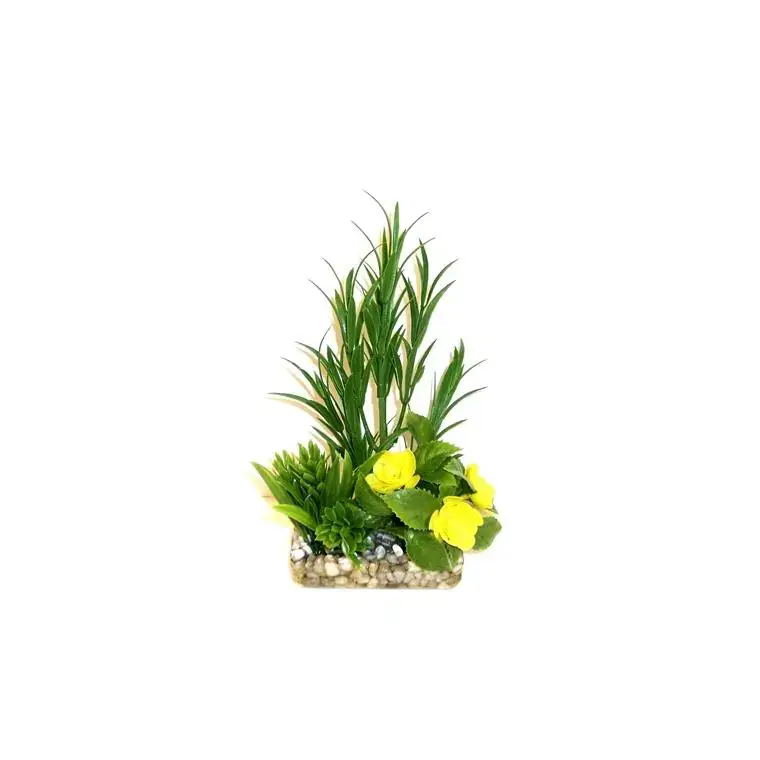 Satisfait Ou Remboursé Jardin herbe vert en plastique 18 cm