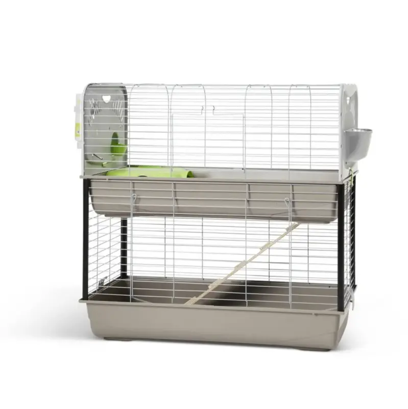 Offre Limitée Cage pour lapin ou cobaye Caesar 3 double argent/vert