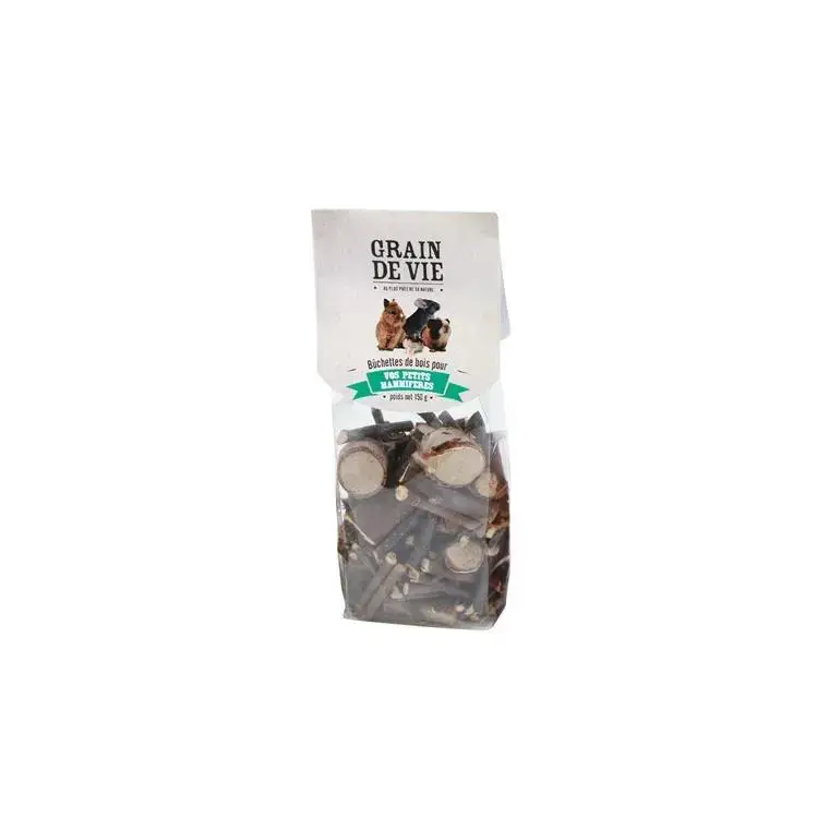 Vente Flash Buchettes de bois pour petits mammifères Grain de Vie – 150 g
