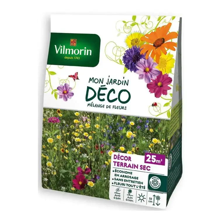 Prix Choc Mélange de fleurs Décor Terrain Sec 25m2