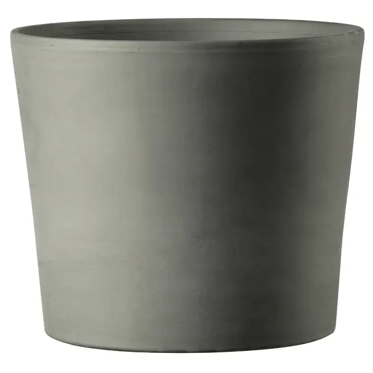 Vase Cilindrico gris grafite en terre cuite D16x H13,7 Must-Have