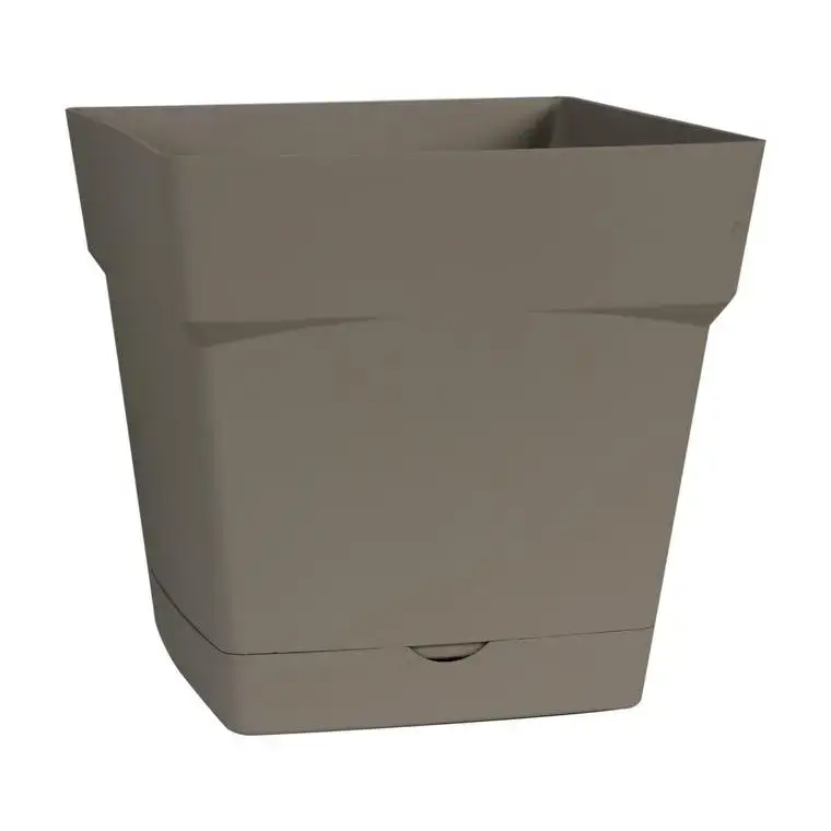 Pot carre Toscane Taupe L24,8 x l24,8 x H24 Nouveauté