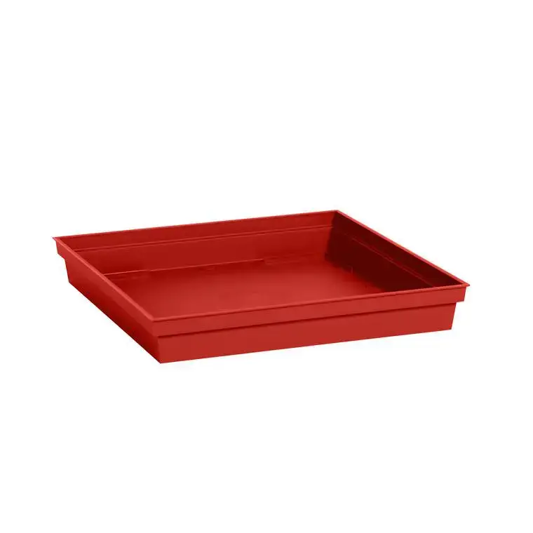 Soucoupe Toscane carree Rouge rubis L32,6x l32,6x H4 cm Offre Limitée