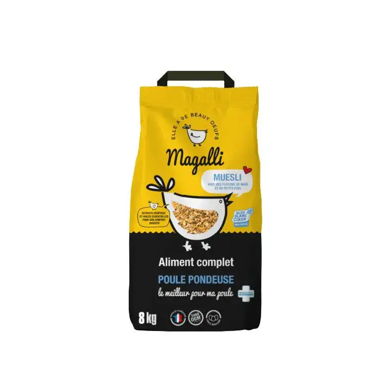 Aliment complet pour poule pondeuse en sac jaune de 8 kg Soldes