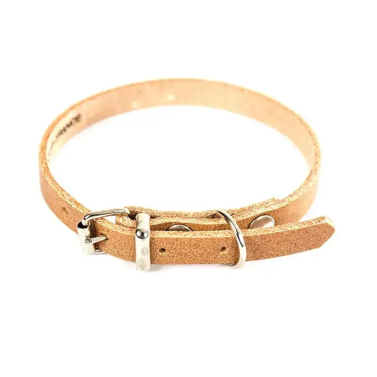 Super Prix Collier en cuir naturel pour chien 2,6×56 cm