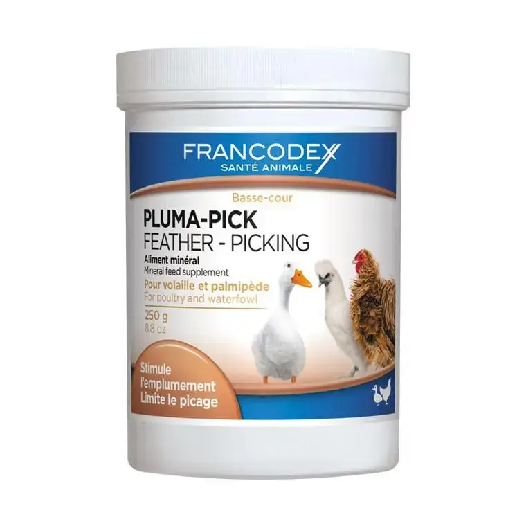 Expédition Rapide Complément alimentaire Pluma-pick pour volaille en pot de 250 g