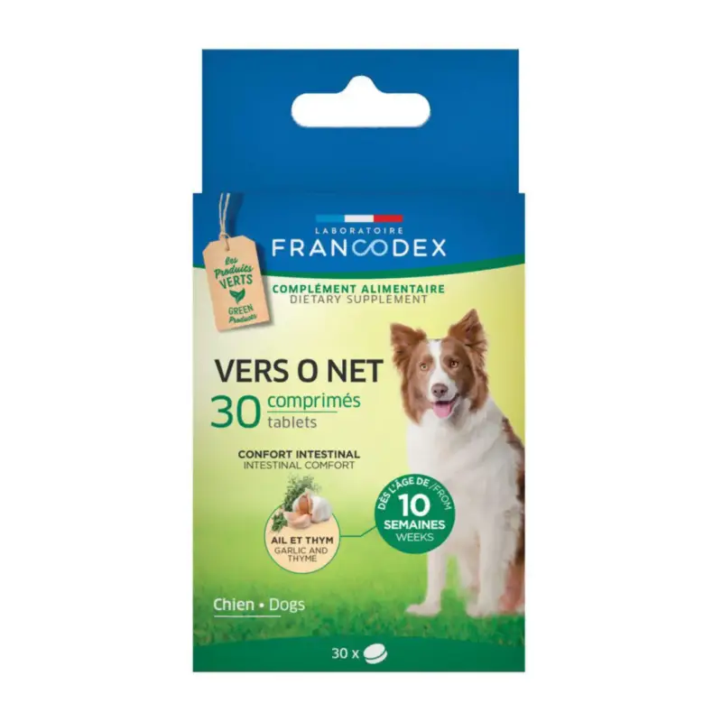 Quantité Limitée Vermifuge pour chien et chiot Vers O Net – 30 comprimés