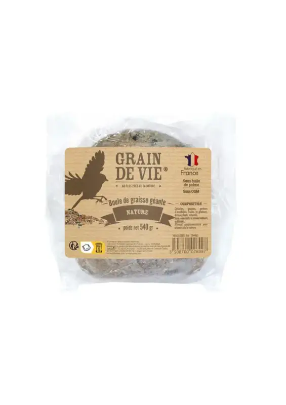 Marque Boule de graisse géante nature sans filet Grain de Vie – 540 g