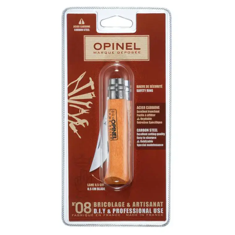 Couteau Bricolage et artisanat coloris naturel n°8 Opinel Soldes