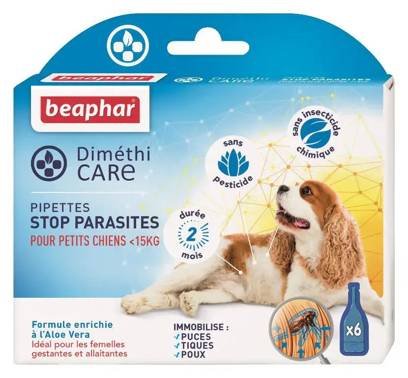 Seulement Aujourd&rsquo;hui Pipettes pour petit chien DiméthiCARE 6 x 1,5 ml