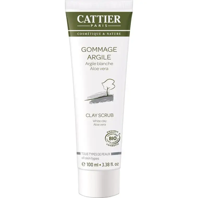 Produit De Marque Gommage à l’argile blanche Cattier bio en format de 100 ml