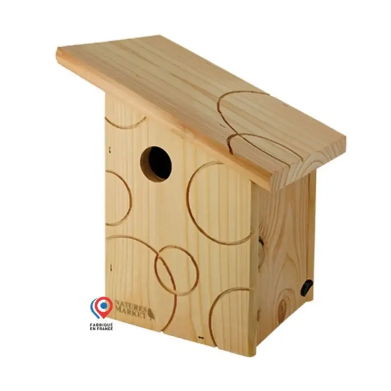 Nichoir la fiesta pour mésanges charbonnières en bois 20 x 22 x 28 cm Jusqu&rsquo;à Épuisement Des Stocks