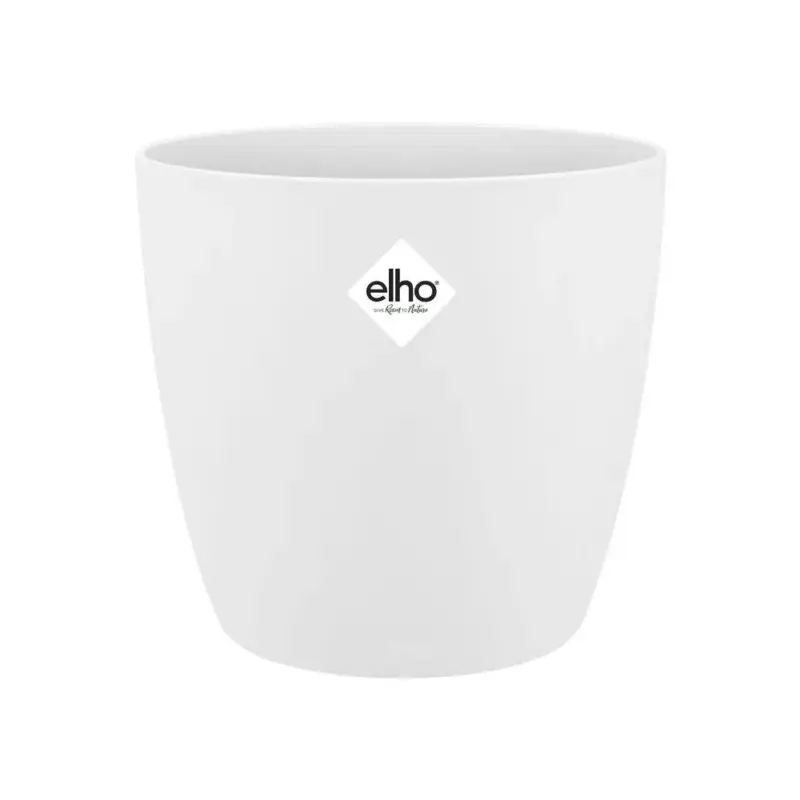 Cache-pot en polypropylène Elho Brussels rond blanc – Ø 16 cm Promotion
