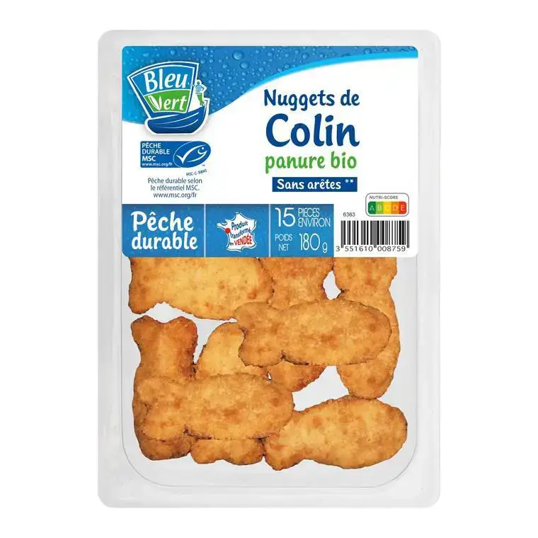 Petit Prix Nuggets de colin d&rsquo;Alaska panure Bleuvert – 180 g