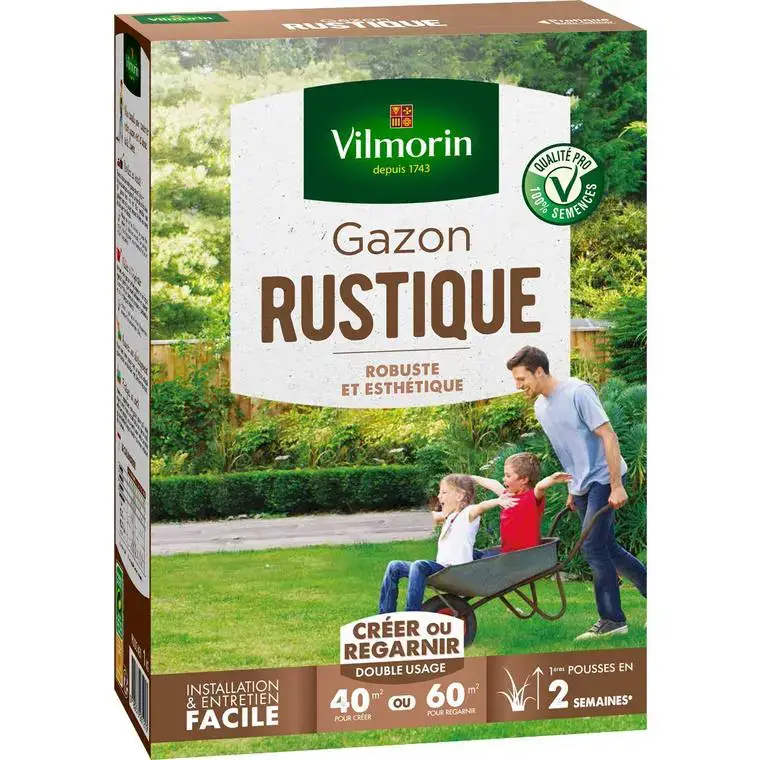 Top Vente Graines de gazon à semer rustique Vilmorin – 1 kg