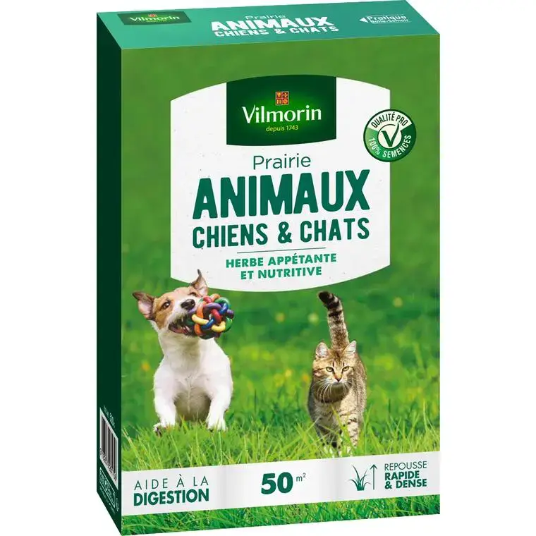 Graines de gazon à semer prairie pour chiens et chats Vilmorin – 500 g Must-Have