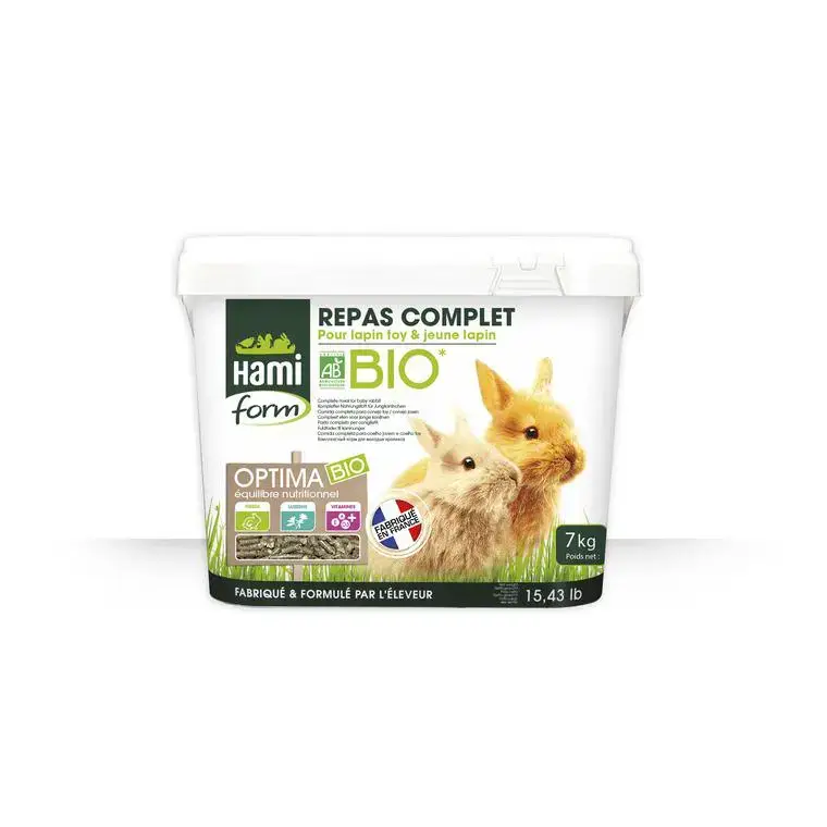 Repas complet bio pour jeune lapin 7 kg Achat Immédiat