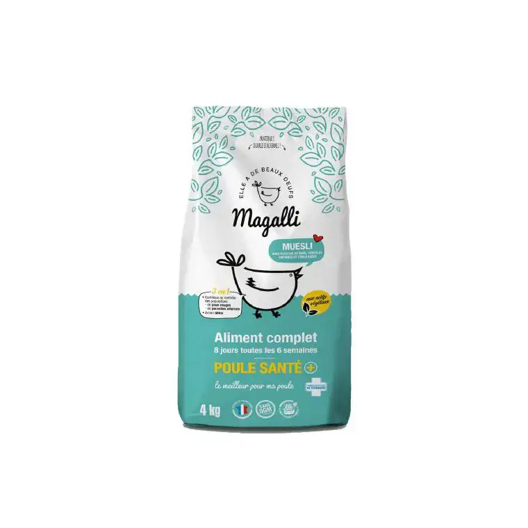 Aliment complet pour poule pondeuse Santé Plus en sac bleu de 4 kg Jusqu&rsquo;à Épuisement Des Stocks